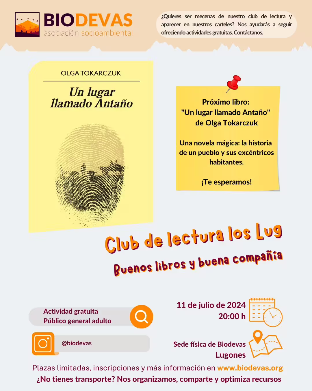 Un lugar llamado Antaño – Nuevo libro del club de lectura
