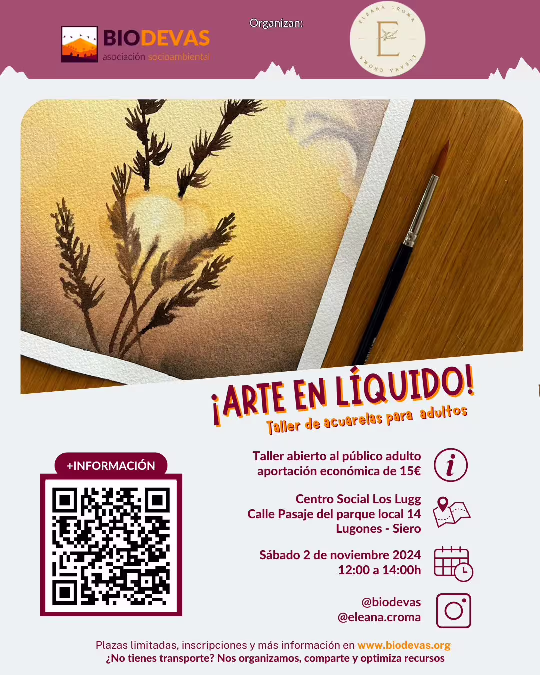 Taller de acuarela para adultos