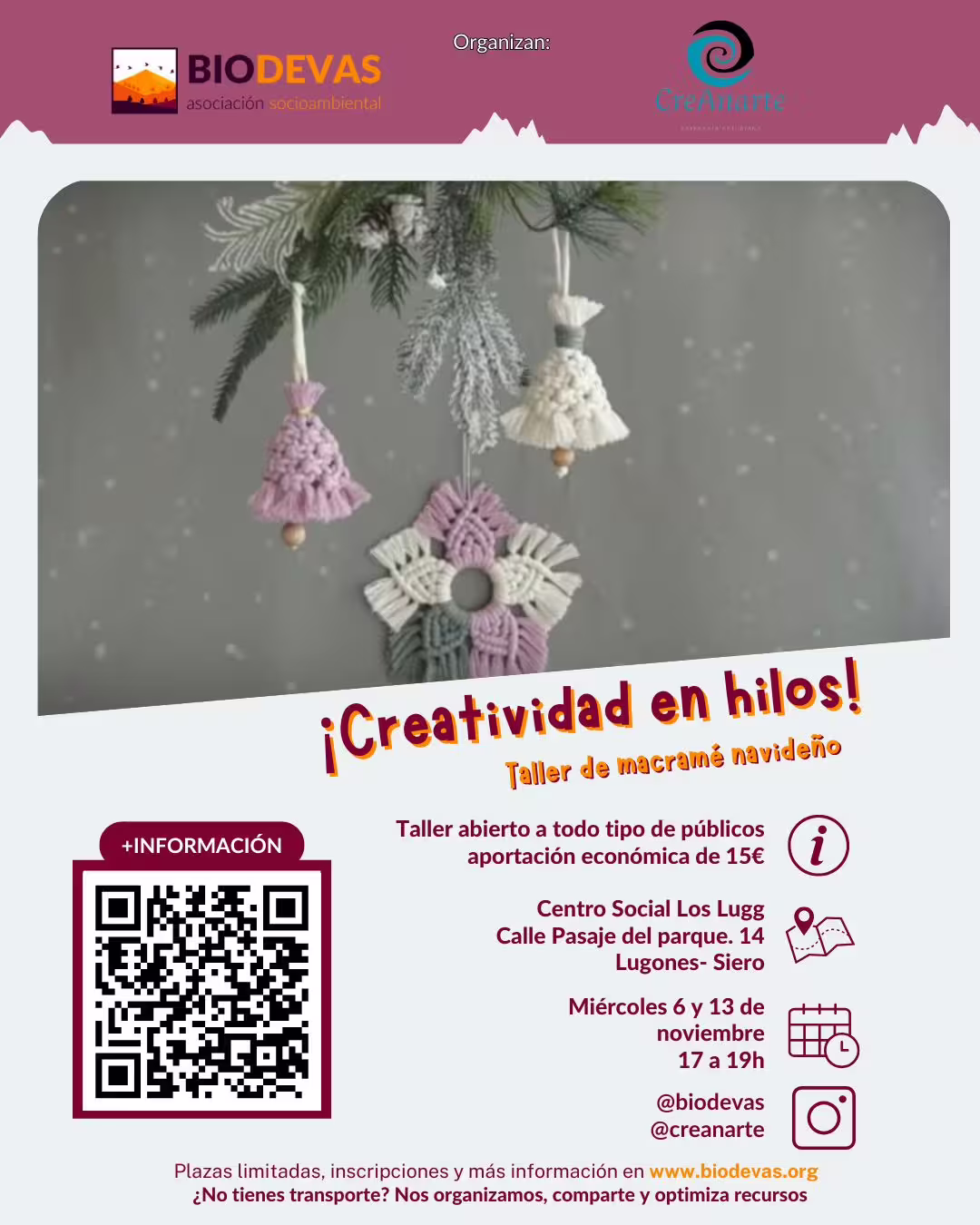 Taller de macramé navideño