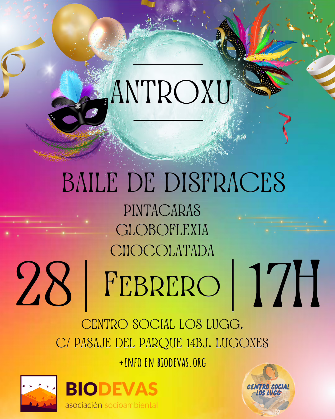 Antroxu Lugg. Baile de disfraces y más…