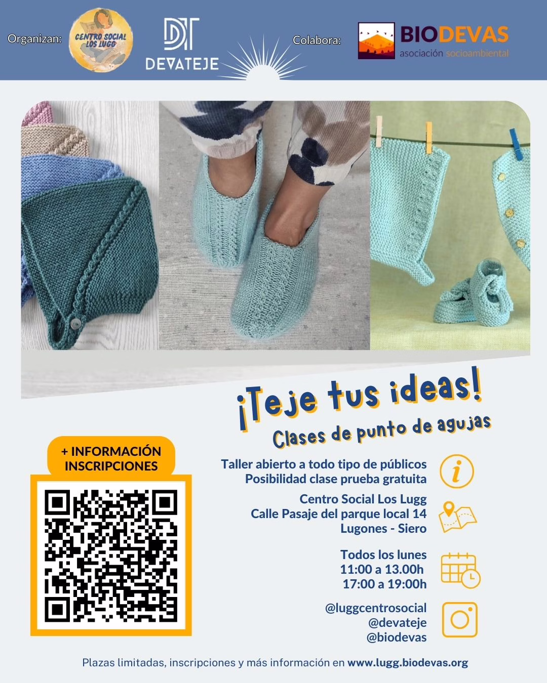 ¡Teje tus ideas! – Clases de punto