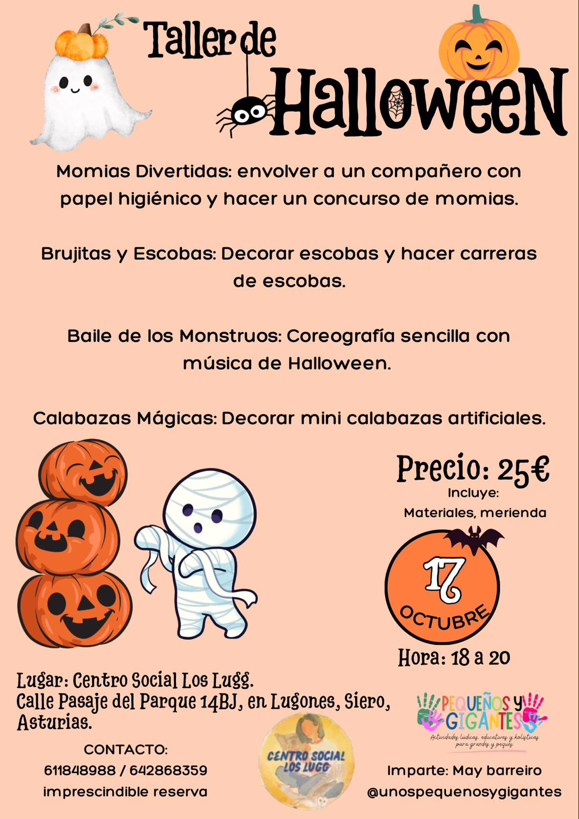 Taller de Halloween «Momias y Calabazas Mágicas»
