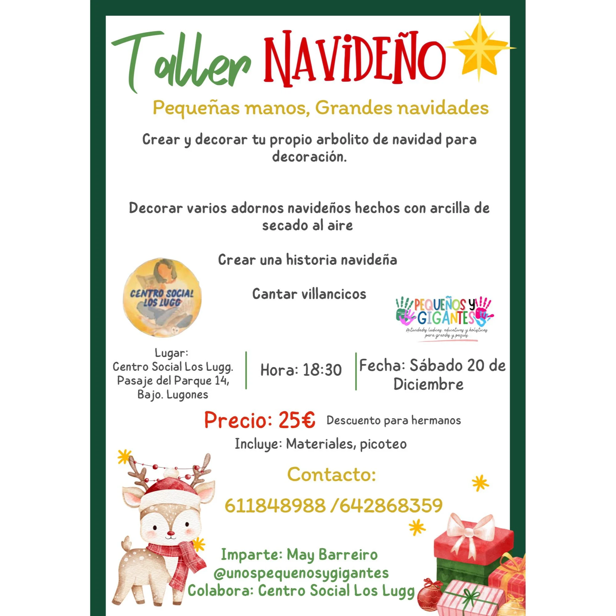 Taller navideño – Pequeñas manos, grandes navidades