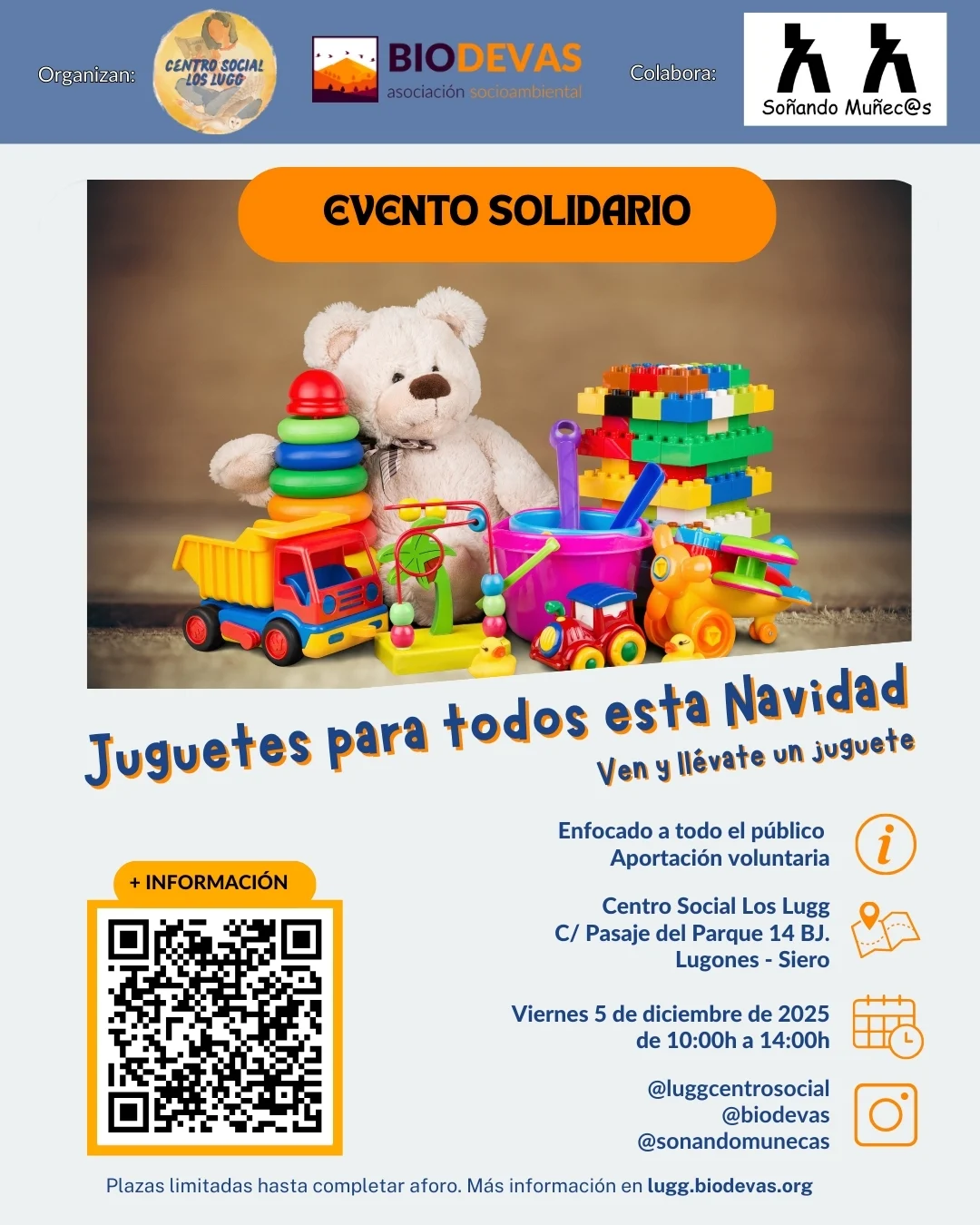 Juguetes para todos esta Navidad – Evento solidario en Los Lugg