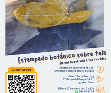 Estampado botánico sobre tela