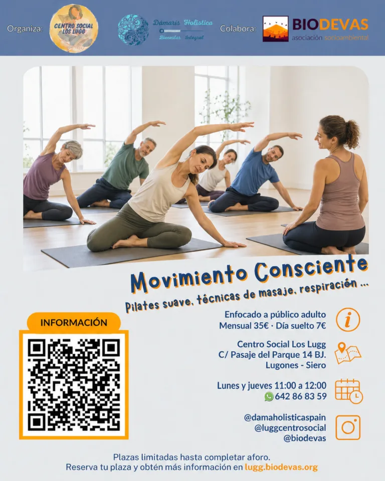 Movimientos conscientes – Pilates suave, técnicas de masaje y más
