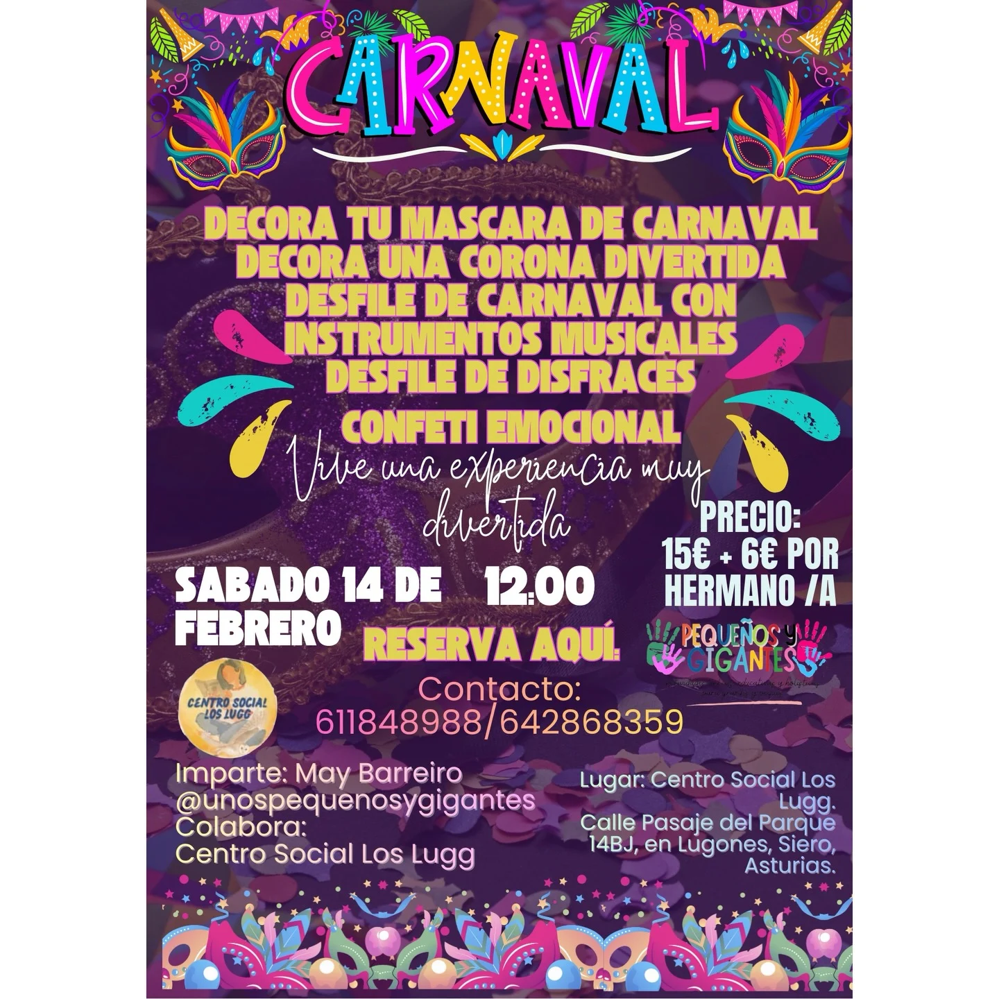 Carnaval de diversión, creatividad y emociones