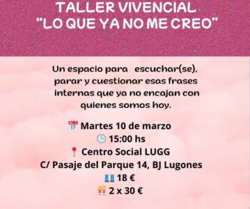 Lo que ya no me creo: un taller para escuchar tus creencias