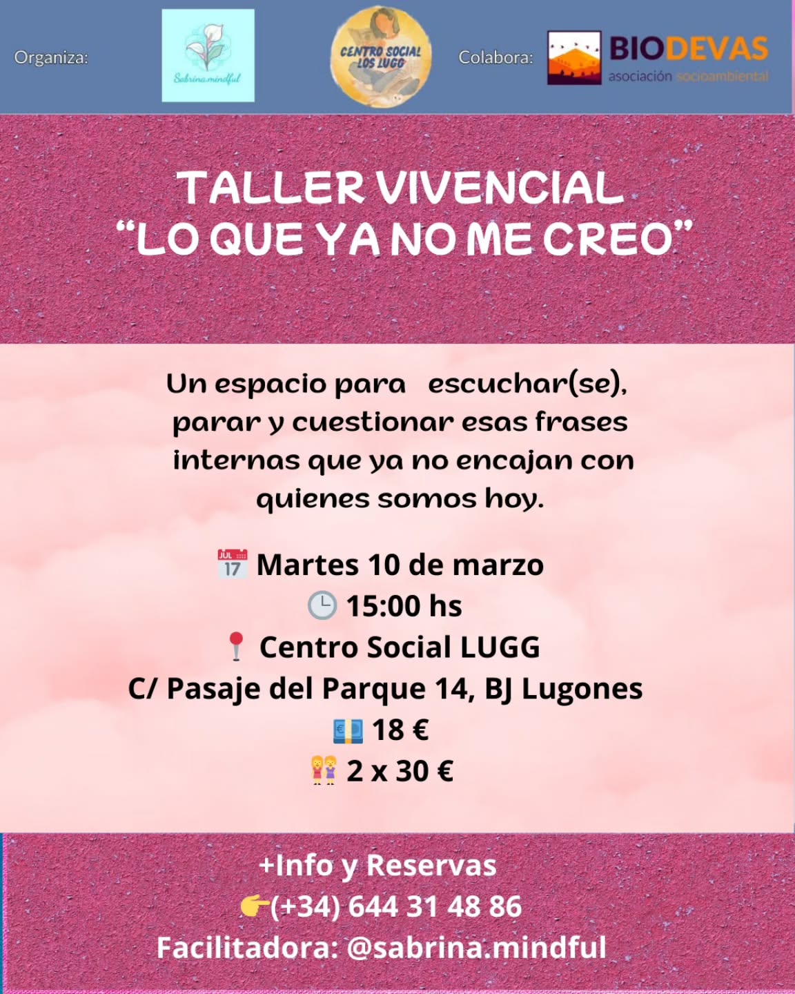 Lo que ya no me creo: un taller para escuchar tus creencias