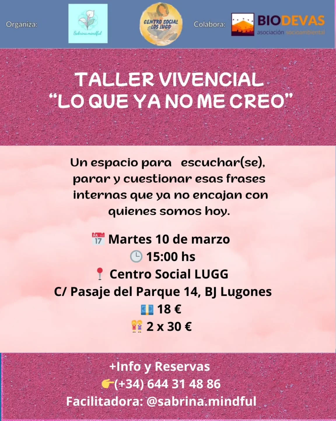 Lo que ya no me creo: un taller para escuchar tus creencias