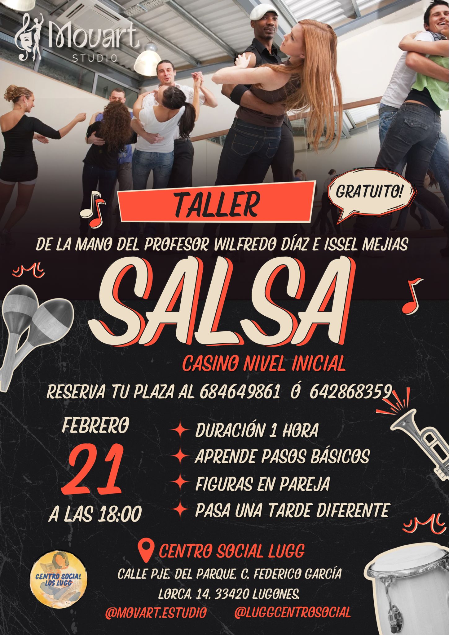Taller gratuito de Salsa Casino | Nivel inicial