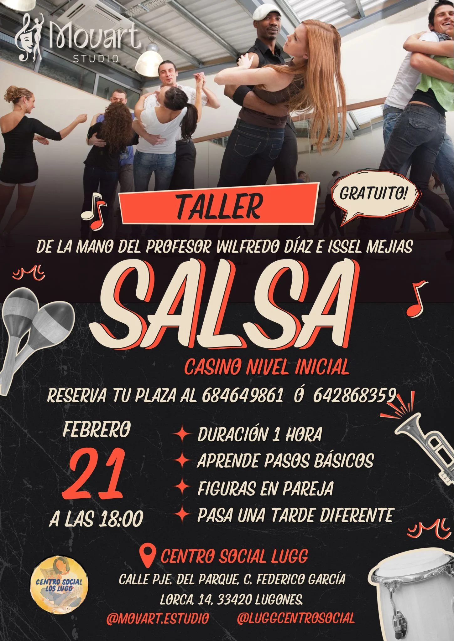 Taller gratuito de Salsa Casino | Nivel inicial