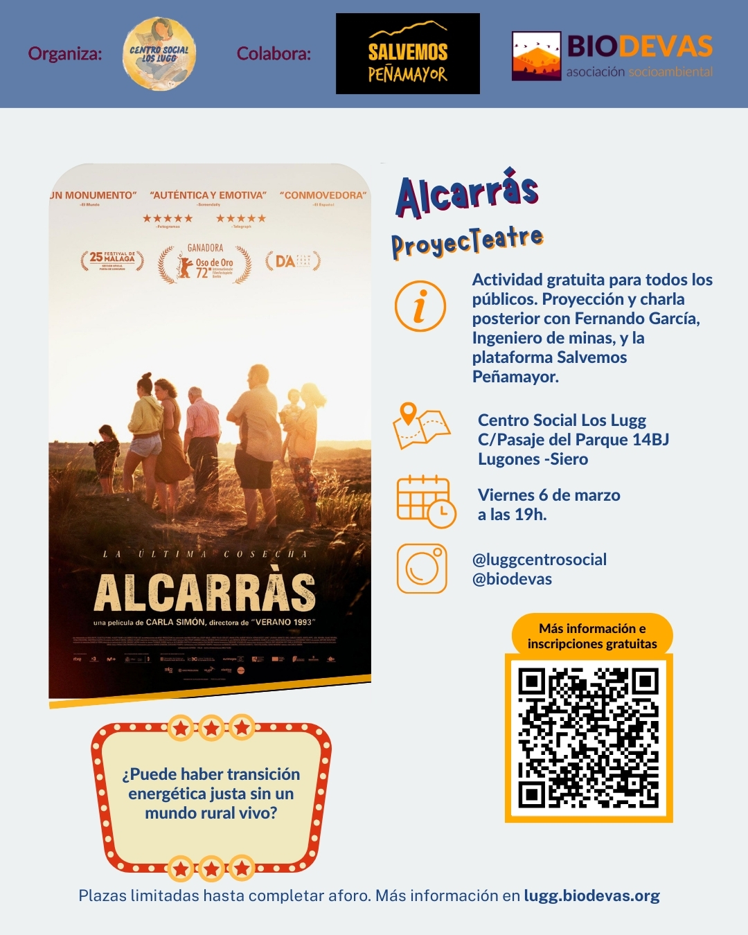ProyecTeatre: Alcarrás, mundo rural y transición energética en debate