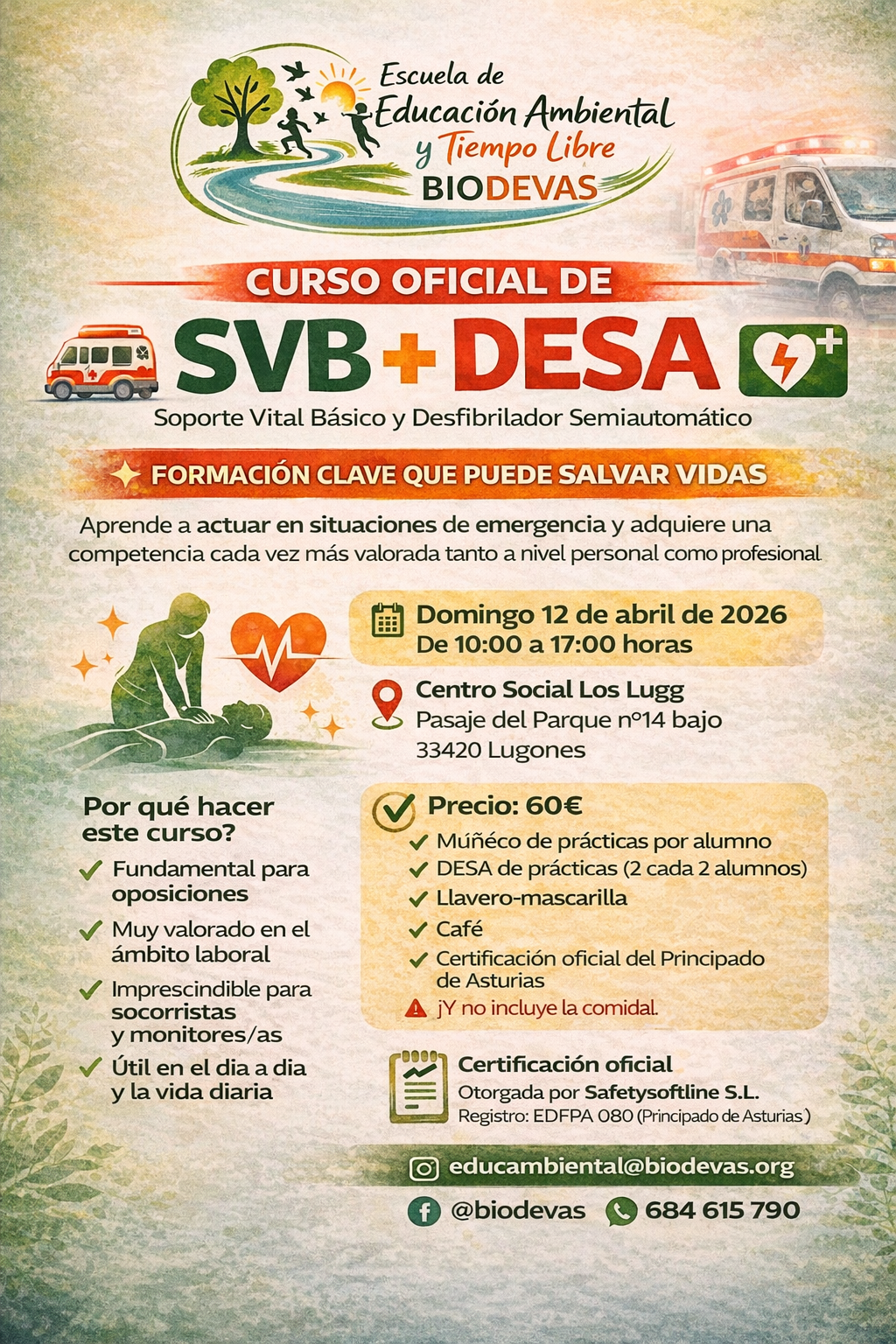 Curso Oficial de SVB + DESA: aprende a salvar vidas