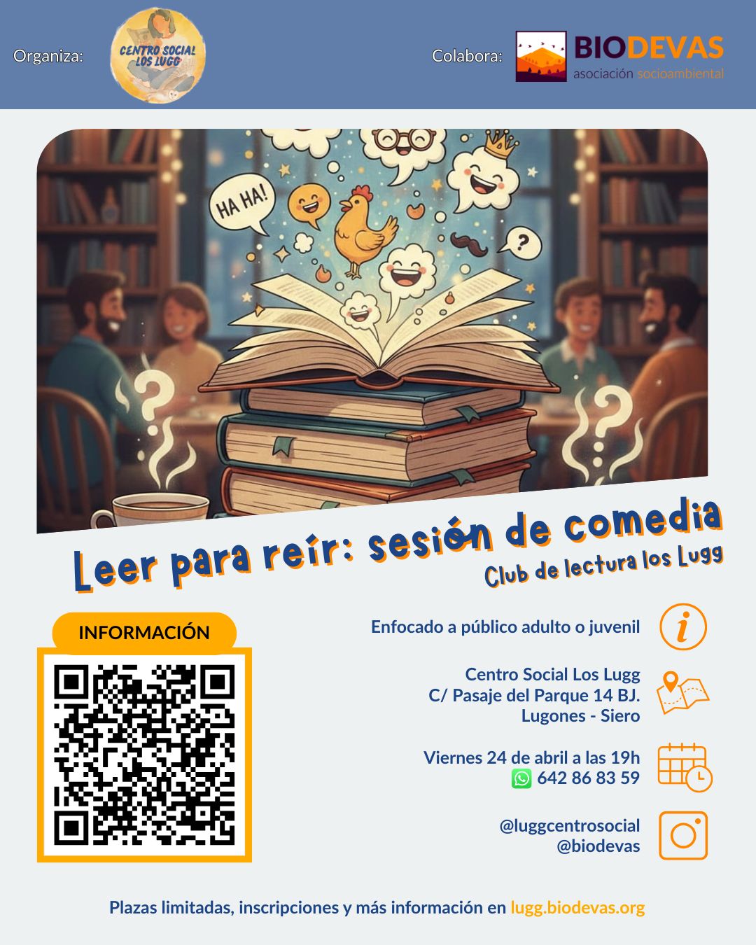 Leer para reír: encuentro del club de lectura sobre comedia