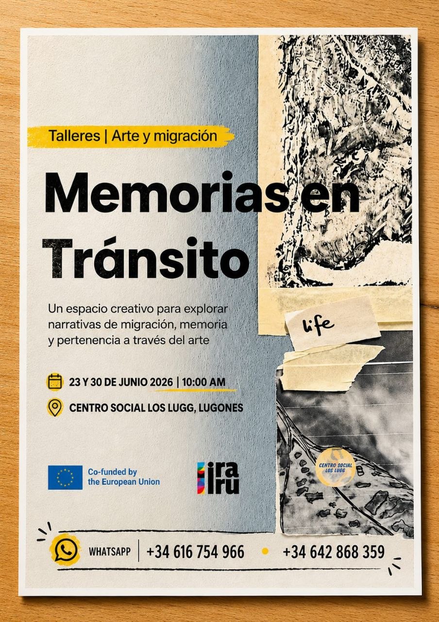 Cartel de la actividad Memorias en Tránsito