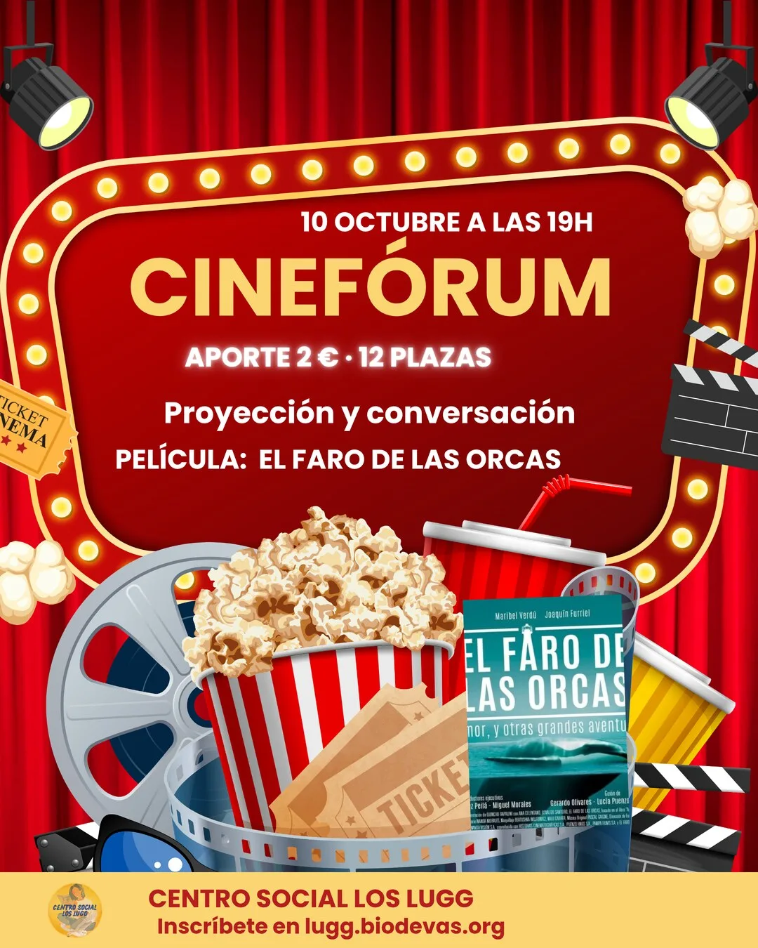Cartel del Cinefórum El Faro de las Orcas