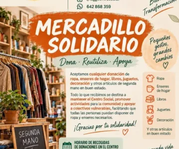 Mercadillo Solidario: dona, reutiliza y apoya al Centro Social Los Lugg