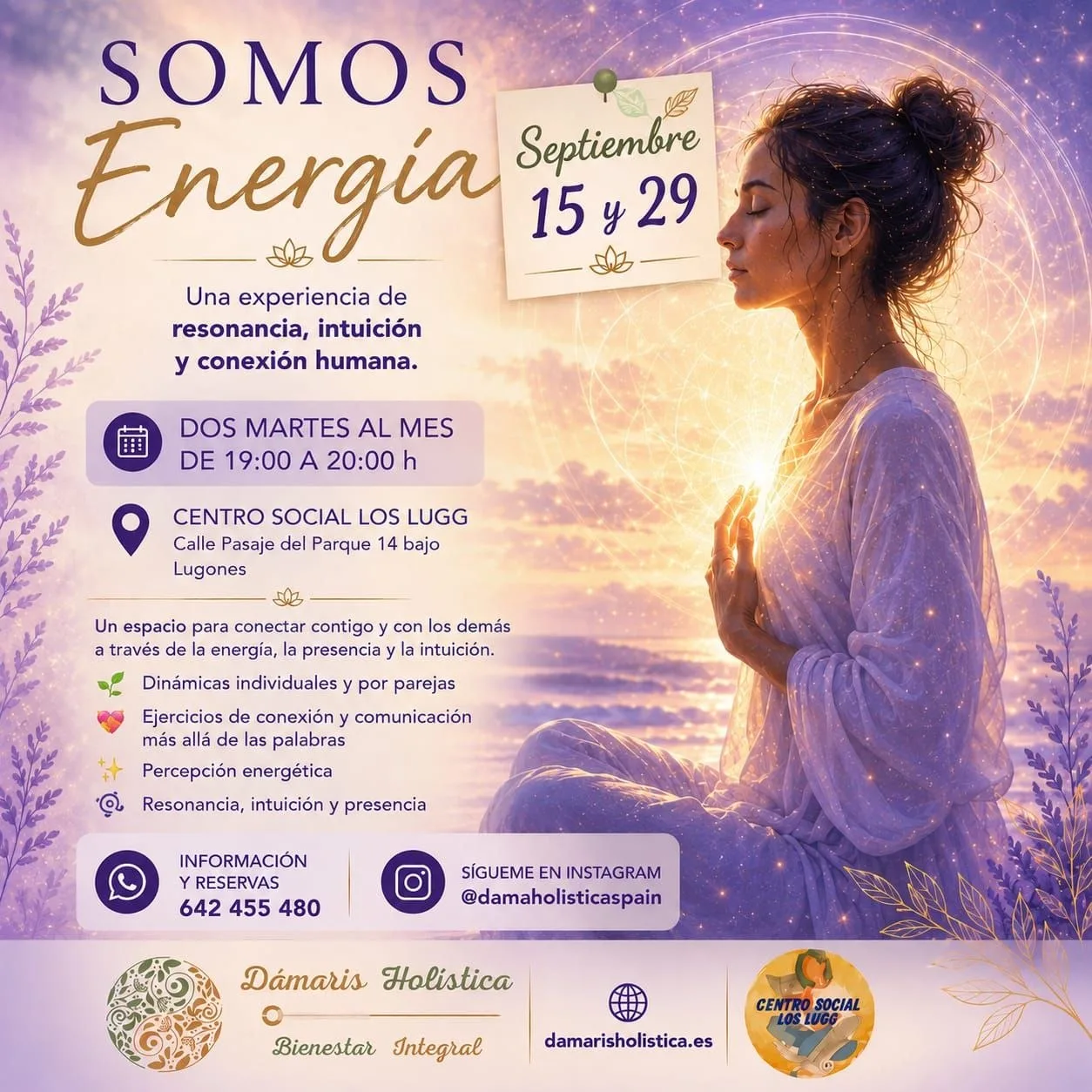 Cartel de Somos Energía en el Centro Social Los Lugg, 15 y 29 de septiembre