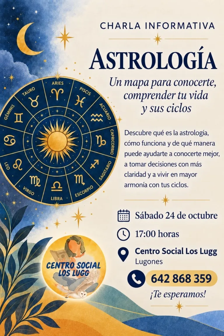 Charla de astrología gratuita — sábado 24 de octubre en Los Lugg