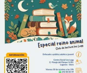 Club de lectura: especial reino animal — viernes 30 de octubre en Los Lugg